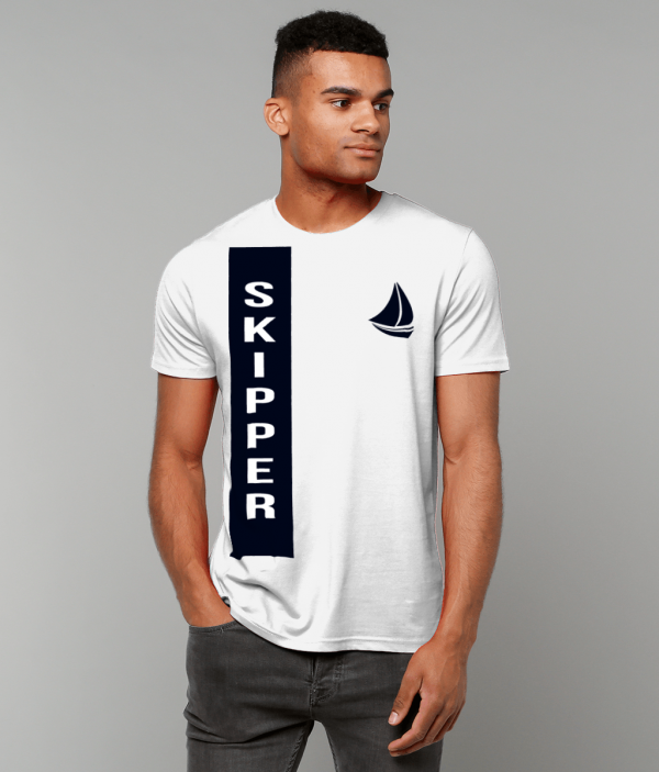Skipper with Sailboat Logo T-Shirt