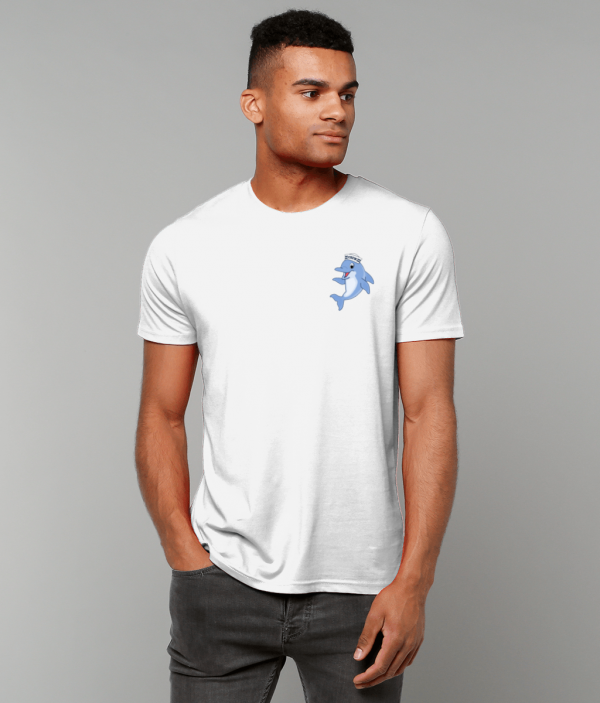 Dolphin in Crew Hat Logo T-Shirt