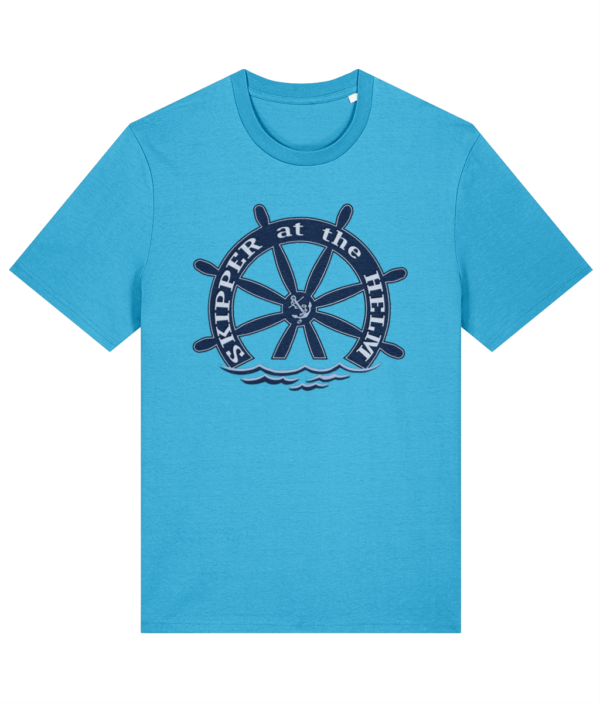 Skipper at the Helm T-Shirt - Aqua Blue