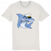 Shark with Skipper Hat T-Shirt - Vintage White