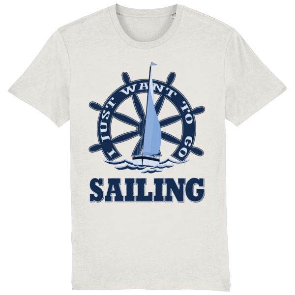 I just want to go Sailing (Yacht) T-Shirt - Vintage White