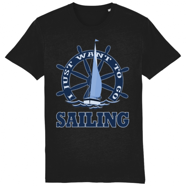 I just want to go Sailing (Yacht) T-Shirt - Black