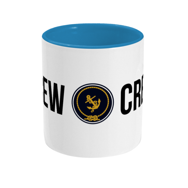 Crew & Anchor Logo Two Toned Mug Light Blue Front