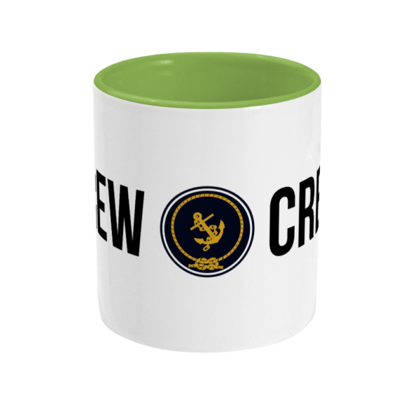 Crew & Anchor Logo Two Toned Mug Light Green Front