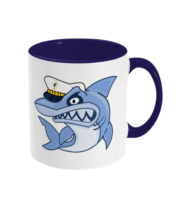 Shark Skipper Two Toned Mug Cobalt Blue Right