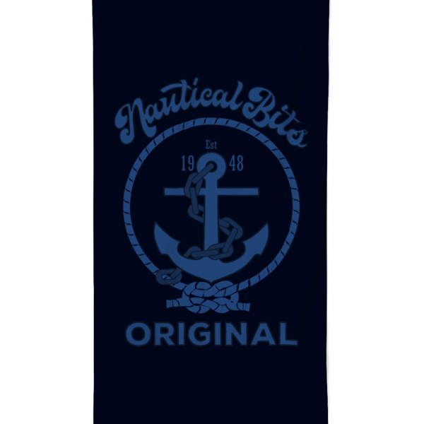 Nautical Bits Original Beach Towel Dark on Dark