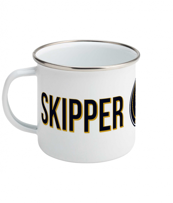 Skipper & Anchor Logo Enamel Mug Left