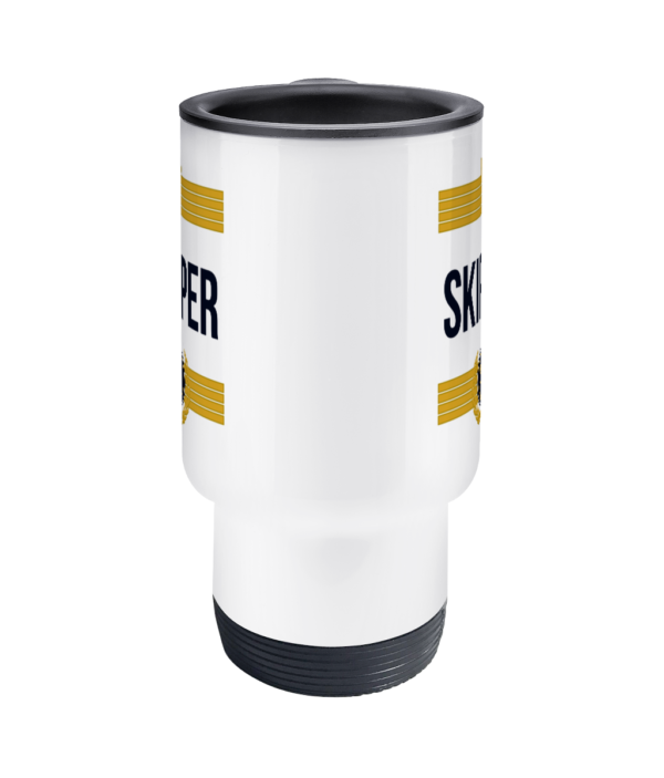 Skipper Stripes Travel Mug Front