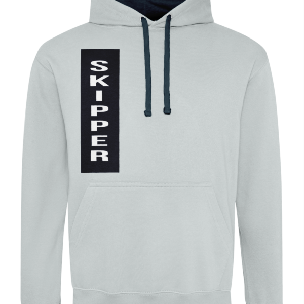 Skipper Varsity Hoodie Heather Grey/French Navy