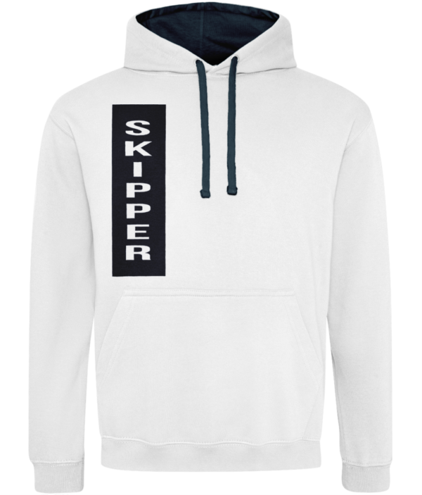 Skipper Varsity Hoodie Arctic White/French Navy