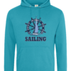 I Just Want to Go Sailing College Hoodie Lagoon Blue