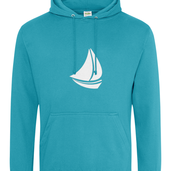 Sailing Boat College Hoodie Lagoon Blue