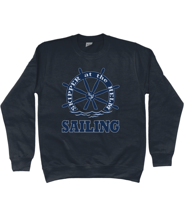 Skipper at the Helm Sailing Sweatshirt French Navy