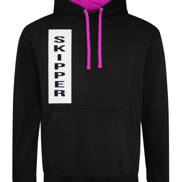 Skipper Varsity Hoodie Jet Black/Hot Pink