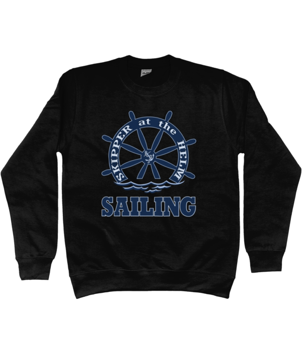 Skipper at the Helm Sailing Sweatshirt Jet Black