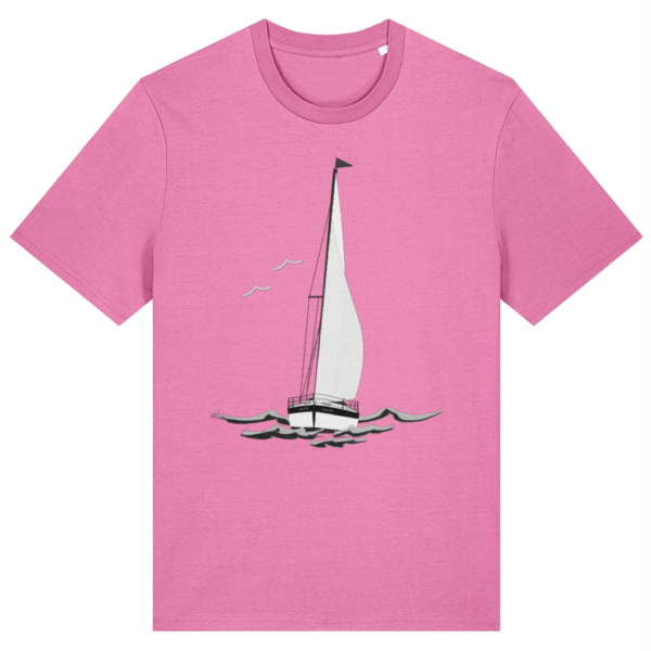 Sailing Yacht B&W T-Shirt Bubble Pink