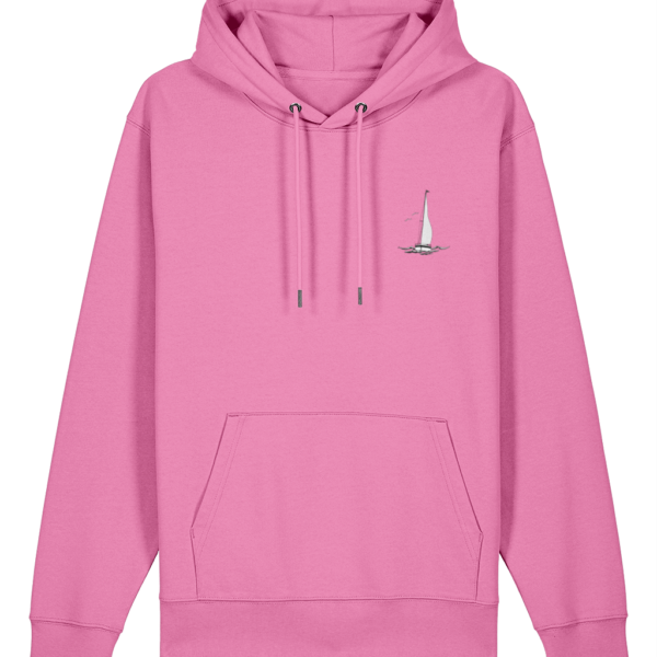 Sailing Yacht Logo Cruiser Hoodie Bubble Pink