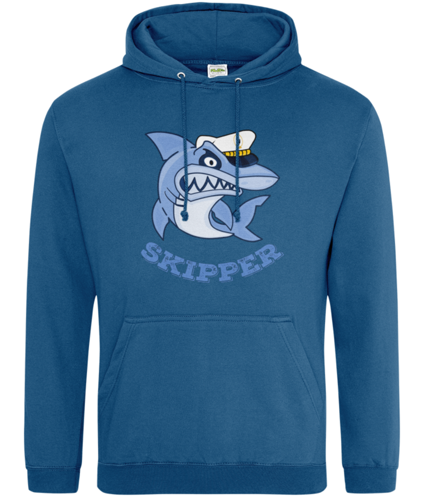 Shark Skipper College Hoodie Tropical Blue