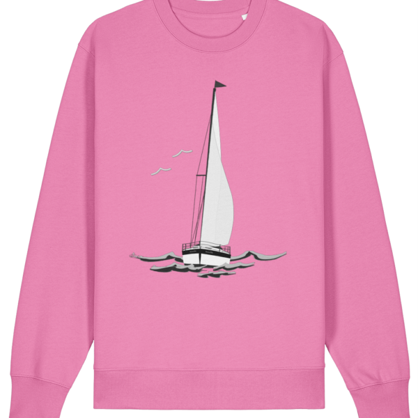 Sailing Yacht B&W Changer Sweatshirt Bubble Pink