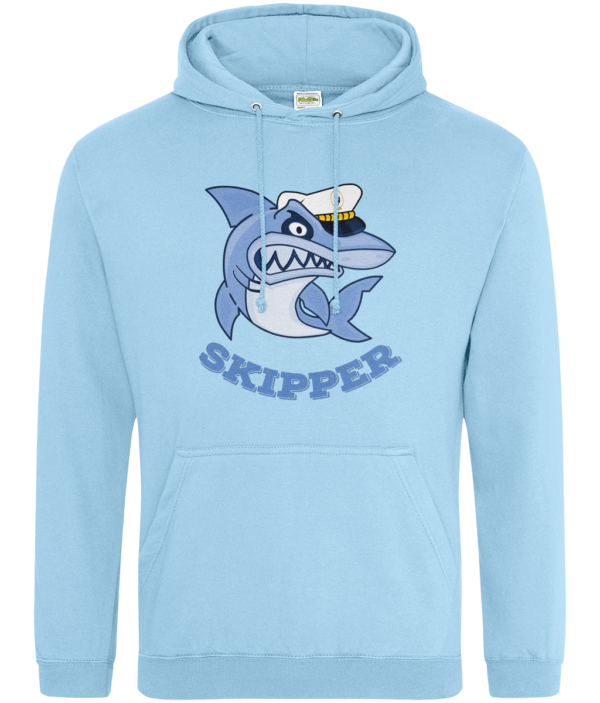 Shark Skipper College Hoodie Sky Blue