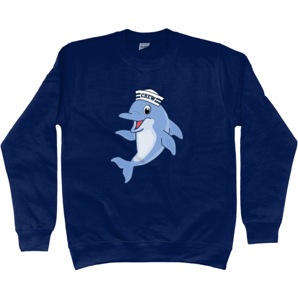 Dolphin Crew Hat Sweatshirt Oxford Navy